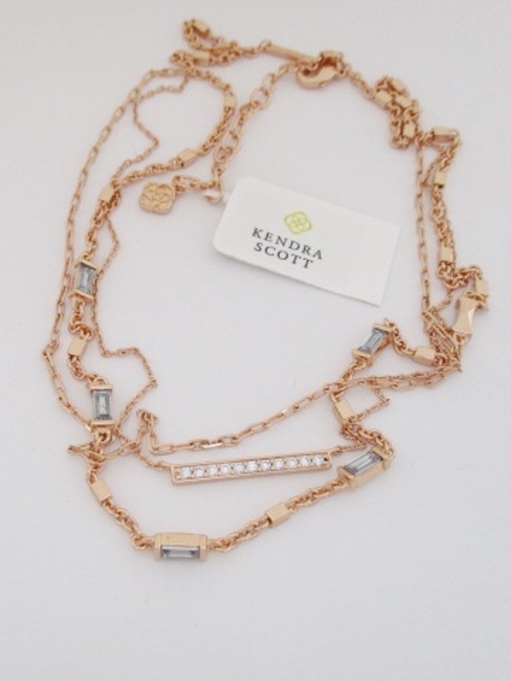 KENDRA SCOTT - Addison Tripe Strand Necklace in Rose Gold